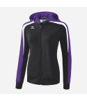Erima Damen Trainingsjacke LIGA 2.0 mit Kapuze schwarz/violet