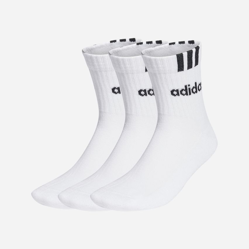 Adidas Cushioned Linear Half-Crew Socken weiss (3-Pack)