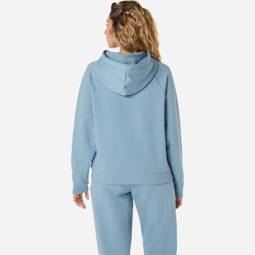 ASICS FLEECE PULLOVER HOODIE Lady saba blue