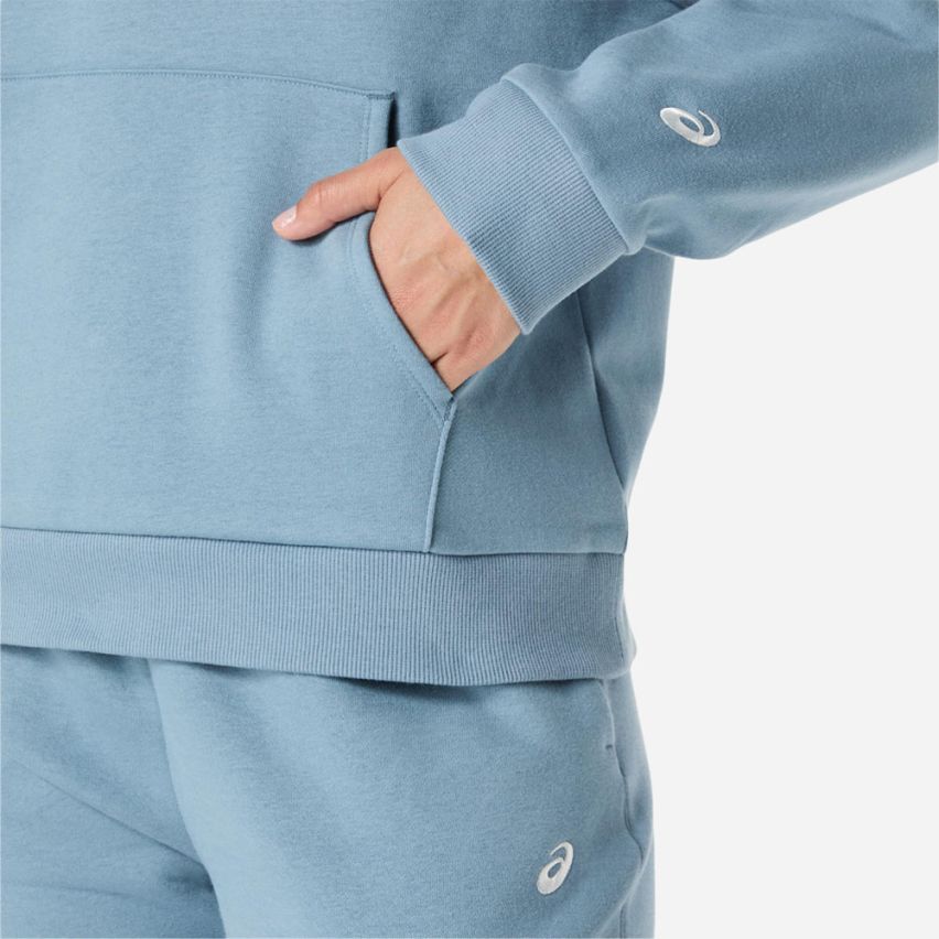 ASICS FLEECE PULLOVER HOODIE Lady saba blue