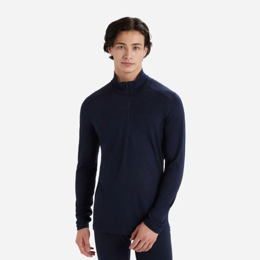 icebreaker Merino 200 Oasis Half-Zip Longsleeve Thermoshirt Herren navy