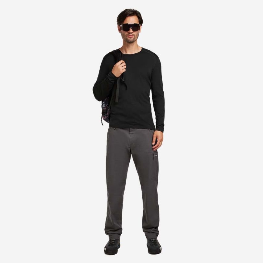 icebreaker Merino 200 Oasis Longsleeve Thermoshirt Herren schwarz