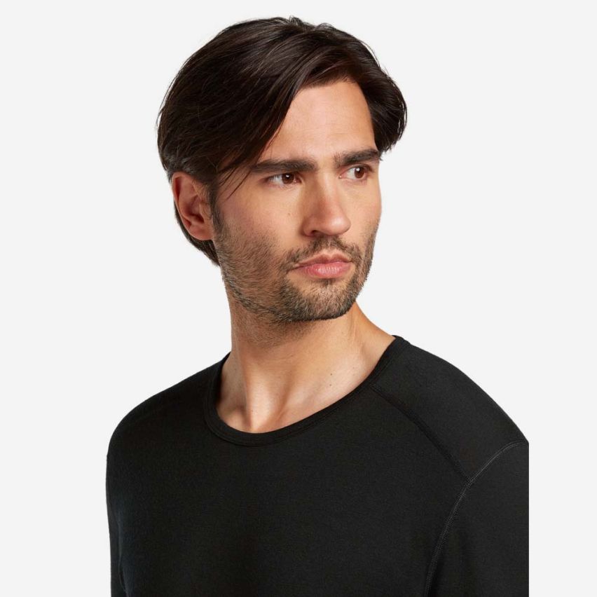 icebreaker Merino 200 Oasis Longsleeve Thermoshirt Herren schwarz