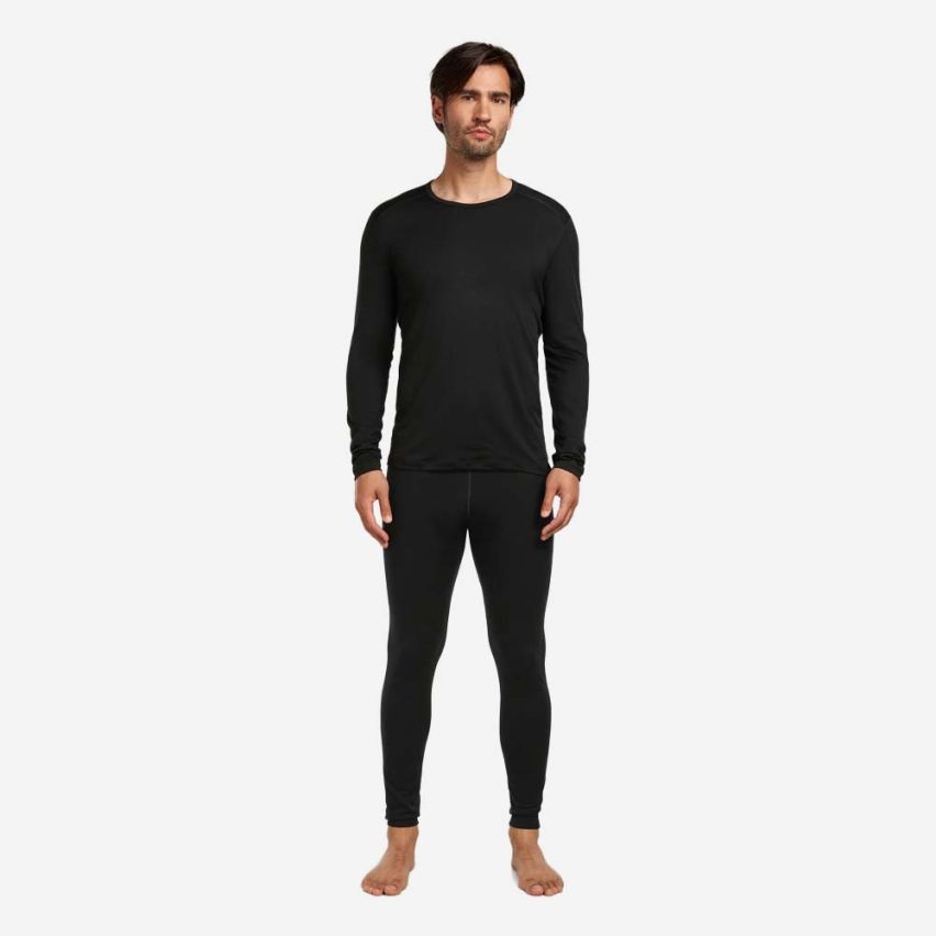 icebreaker Merino 200 Oasis Longsleeve Thermoshirt Herren schwarz