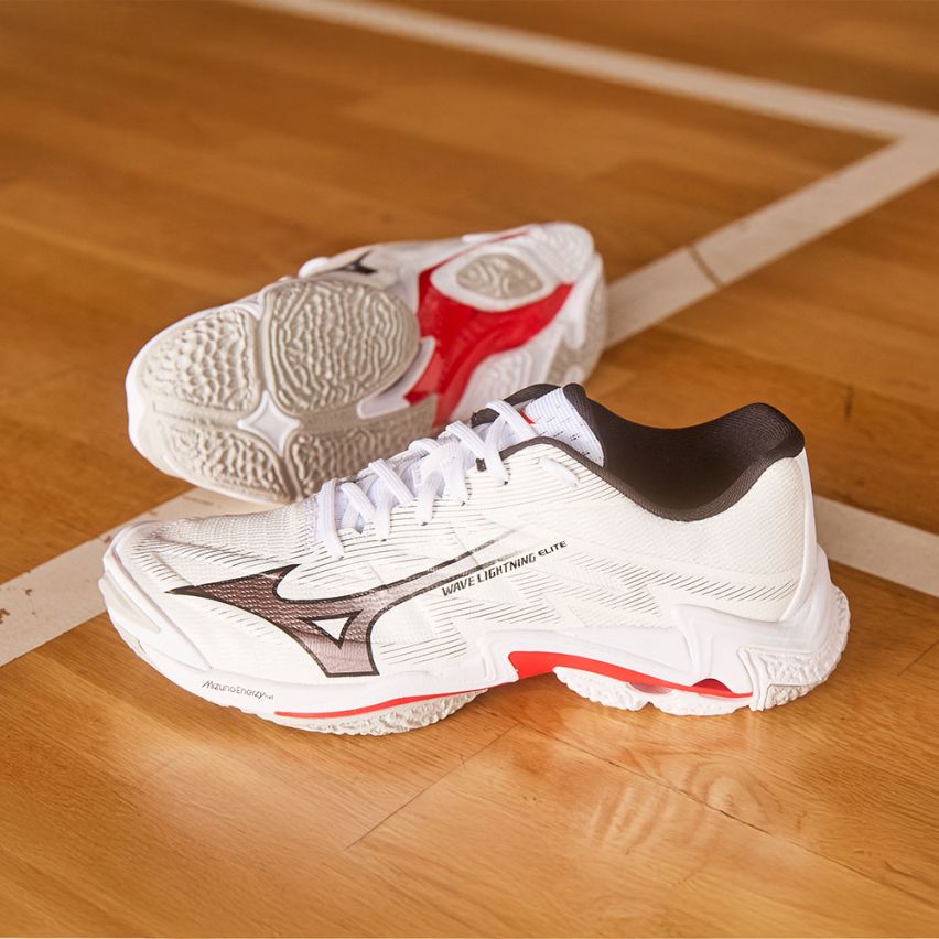 Mizuno Wave LIGHTNING ELITE white/black/fiery red