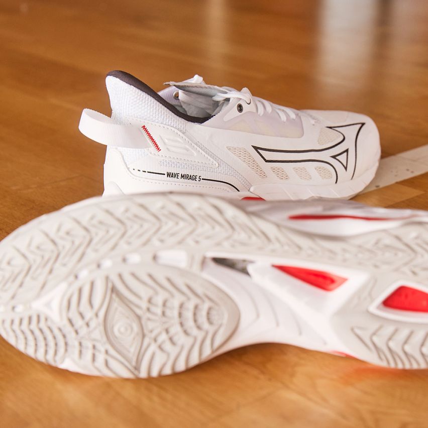 Mizuno Wave MIRAGE 5 white/black/fiery red