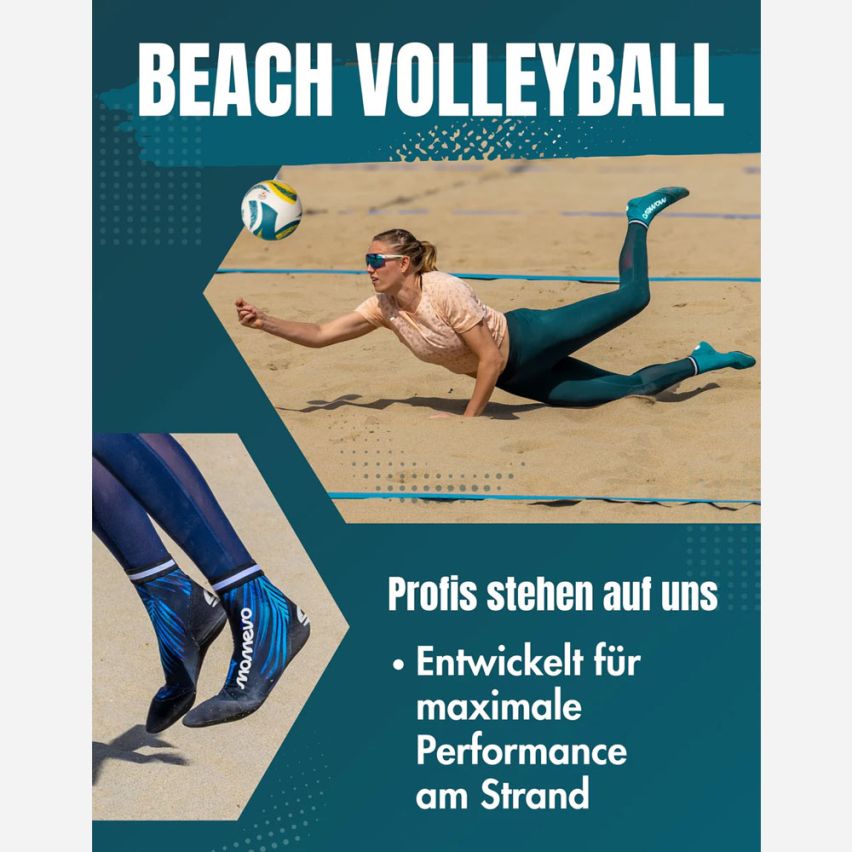 momevo Beachmates Beachsocken Blau Palm