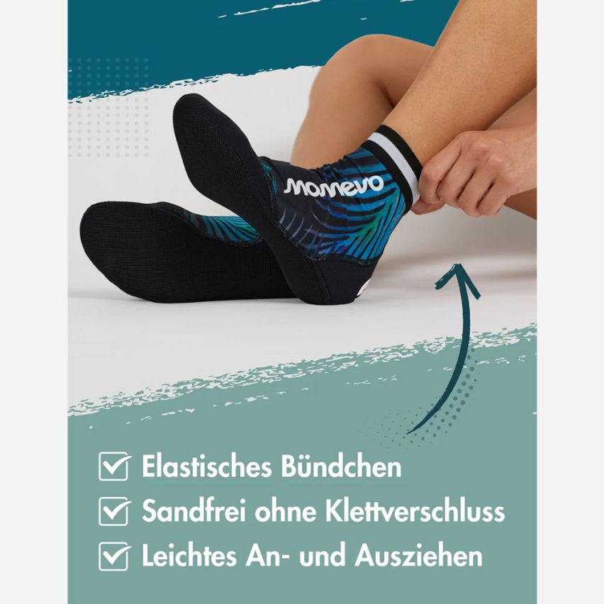 momevo Beachmates Beachsocken Blau Palm