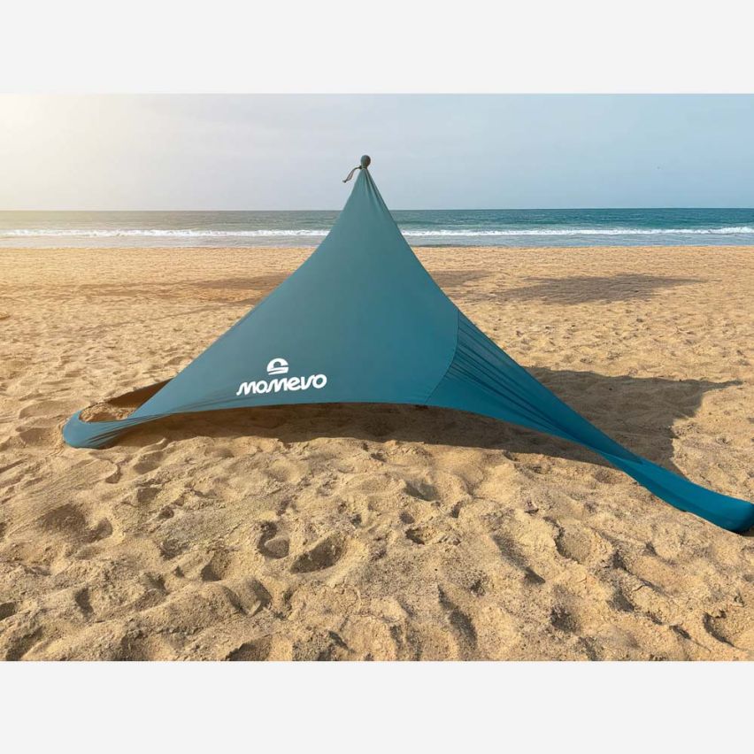 momevo Sunsail Tipi Strandzelt Sonnensegel UPF50+ petrolblau