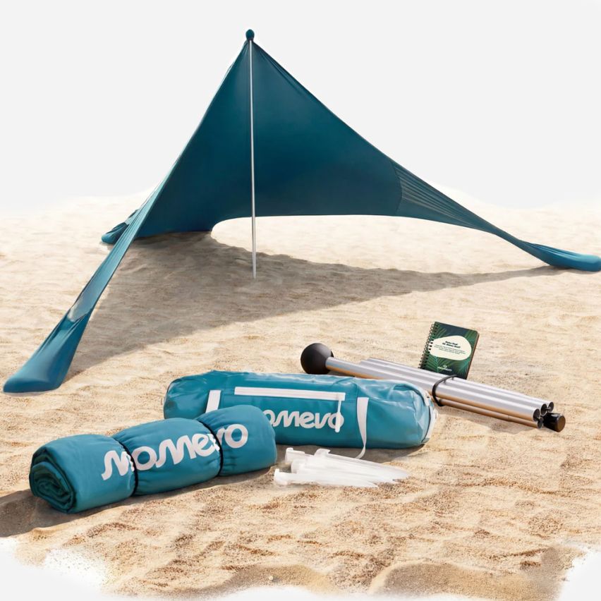 momevo Sunsail Tipi Strandzelt Sonnensegel UPF50+ petrolblau