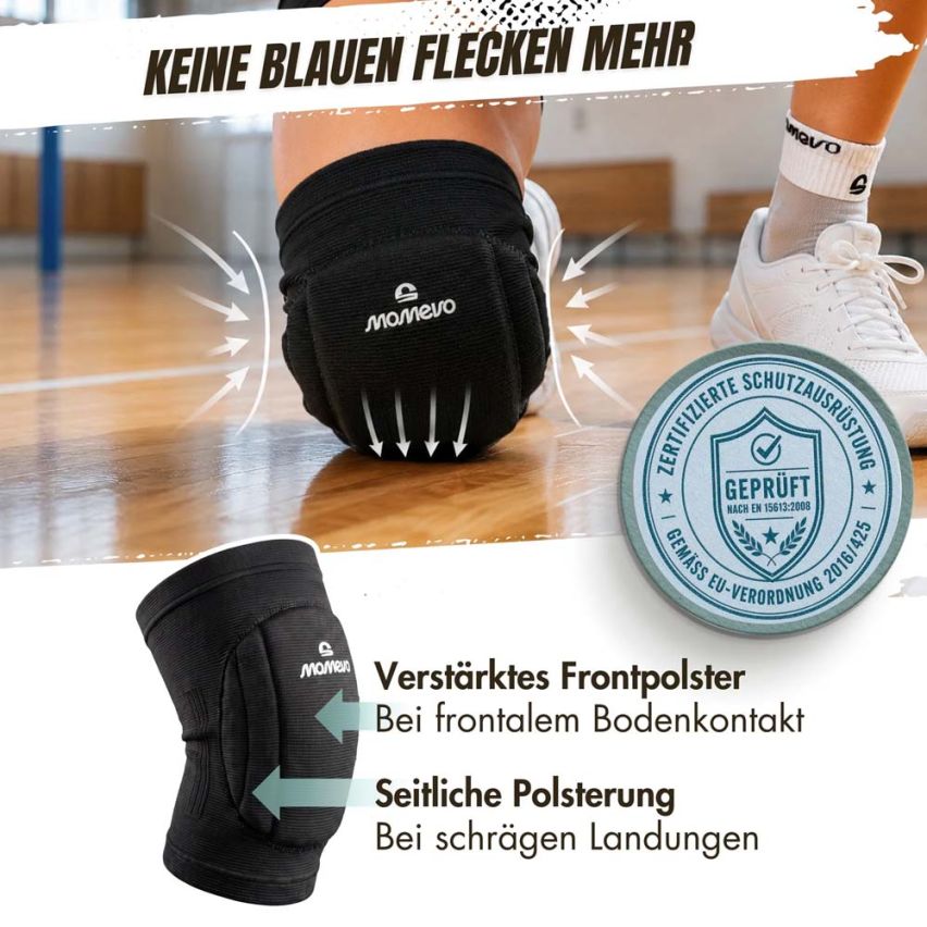 momevo VolleyFlex Volleyball Knieschoner schwarz