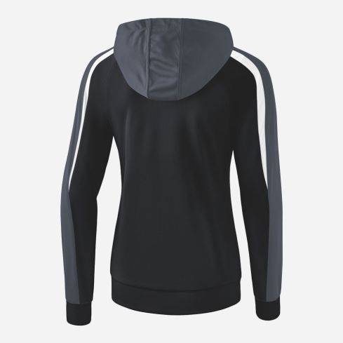 Erima Damen Trainingsjacke LIGA 2.0 mit Kapuze schwarz/grau