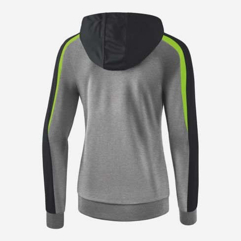 Erima Damen Trainingsjacke LIGA 2.0 mit Kapuze grau/schwarz/grün